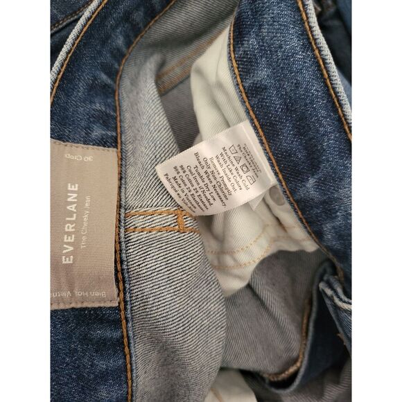 Everlane The Cheecky Jean Womens 30 Crop Raw Hem Straight Leg Medium Wash - Picture 6 of 6